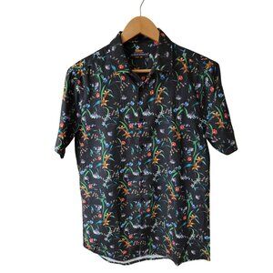 The Indian Garage Co. Mens Floral Short Sleeve Shirt Size M Polyester